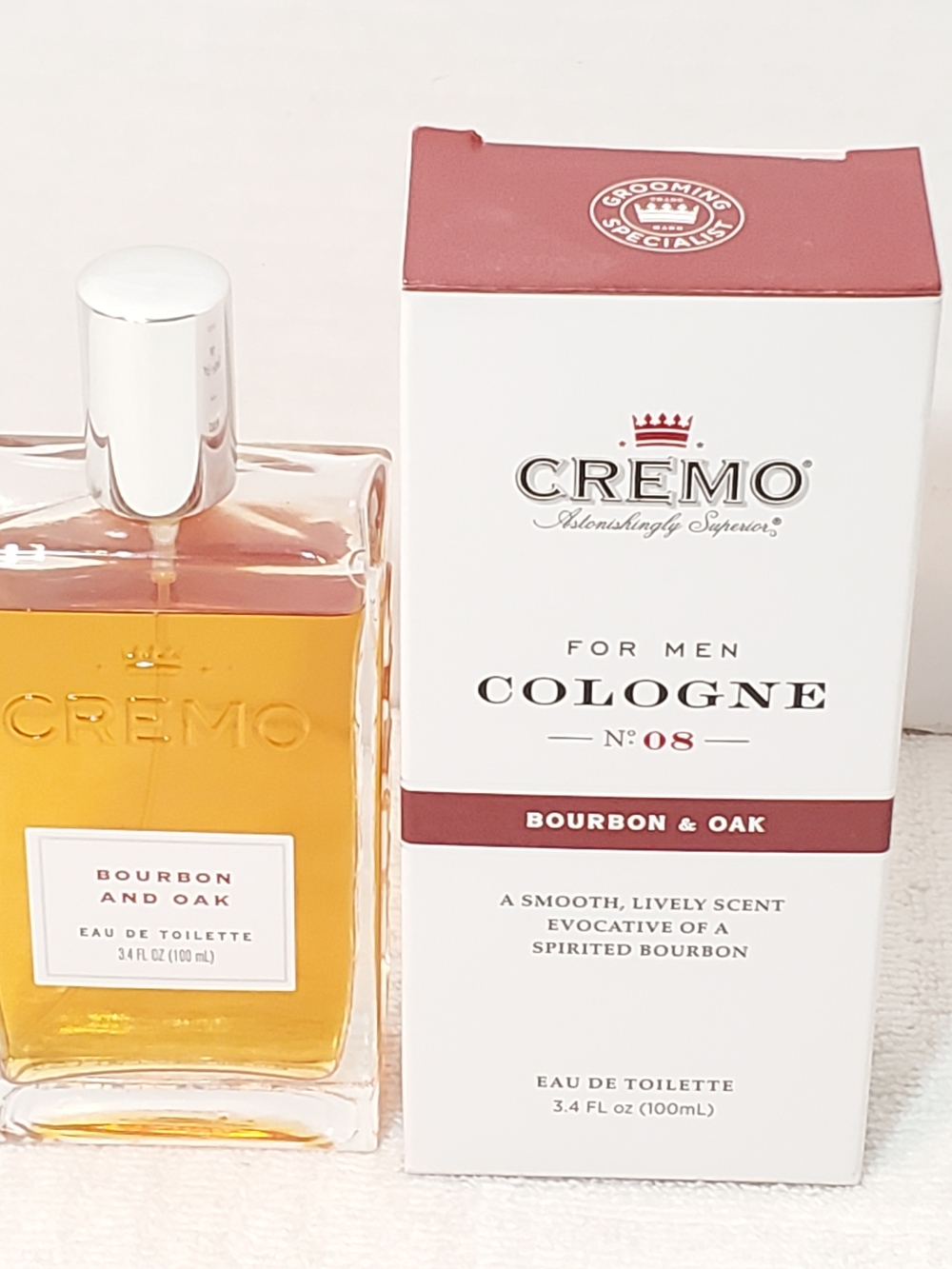 Cremo For Men Cologne No. 08 Bourbon & Oak 3.4 oz 100 ml EDT Spray
